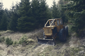 backhoe-during clearing for construction - Stein Tree Service