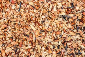 wood chips, mulch.